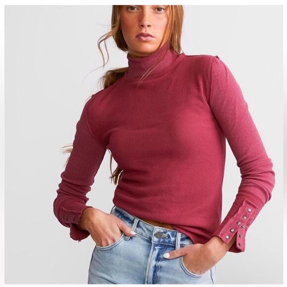 Free People Jojo Thermal Snap Long Sleeve - Picture 3 of 4